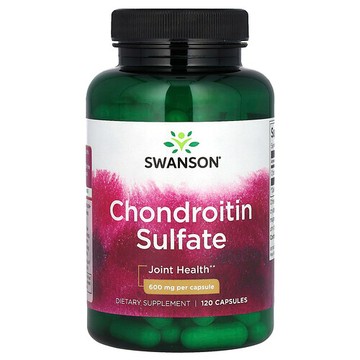 Swanson Vitamins, 硫痠軟骨素，600 毫克，120 粒膠囊