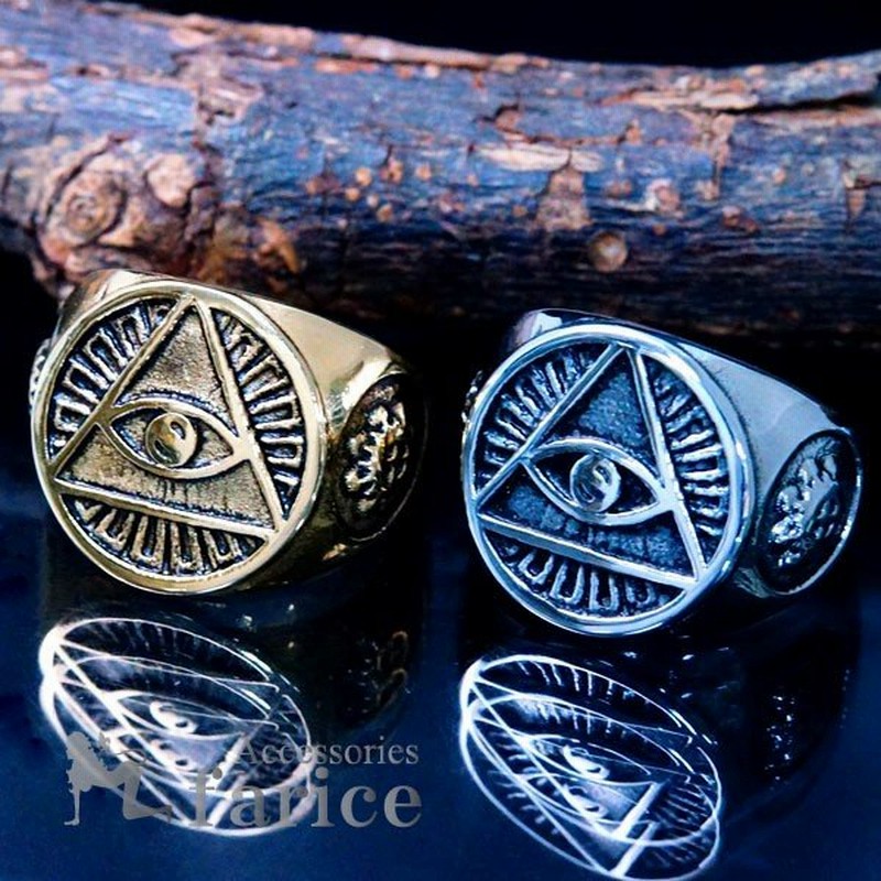 真実を見る目 秘密結社フリーメイソン ピラミッドアイ プロビデンスの目 シンボルマークデザイン メンズ ステンレス リング 通販 Lineポイント最大0 5 Get Lineショッピング