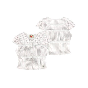 WENDYLOVE | Elowen Blouse 甜美花邊領襯衫 紅心印花