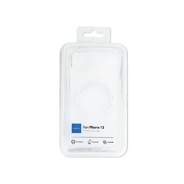 ROCK 【洛克】iphone 13包邊4角氣囊防摔抗指紋透明手機保護殼1入(支援MagSafe磁吸無線快速充電器)