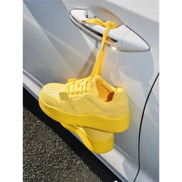 真皮厚底松糕小白鞋女2025新款百搭時尚運動休閑面包鞋餅干鞋女潮