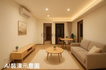 海洋都心1期溫馨裝潢2房7號格局+平面車位｜新北市淡水區新市五路三段