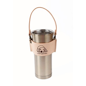 (Line貼圖版)拉布拉多的日常生活。植鞣皮革飲料袋(防潑水)