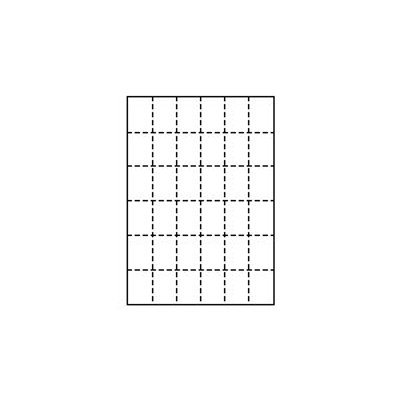 A4 上質白紙55kg 縦6面×横6面 36分割/マイクロミシン目 200枚