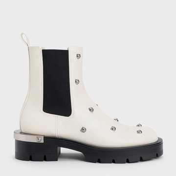 CHARLES & KEITH 皮克斯熊抱哥系列：熊抱哥鉚釘切爾西靴