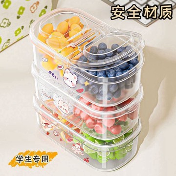 臺灣出貨🌺【清倉】冰箱翻蓋保鮮盒便攜外出兒童水果盒食品收納盒飯盒便當盒