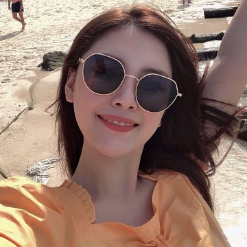 現貨-韓版新款太陽眼鏡網紅款墨鏡女韓版潮街拍百搭圓臉防紫外線-368