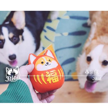 小B崽自制 新款限量達摩柯基發聲原創陪伴敲可愛納福寵物乳膠玩具