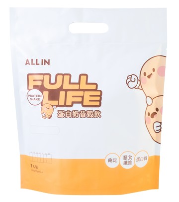 [ALLIN] 蛋白奶昔穀飲  (55公克/包)*7包/袋 - 多口味-濃郁可可 (55公克/包)*7包/袋