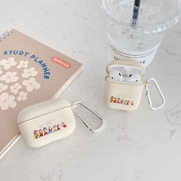 卡通可愛七小矮人Airpods保護套蘋果藍牙無線耳機殼情侶aripodspro3軟硅膠防丟繩AirPodsPro全包充電盒1代2代