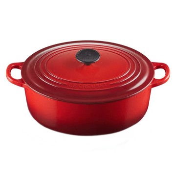 LE CREUSET 橢圓鐵鍋  櫻桃紅  1個  29cm