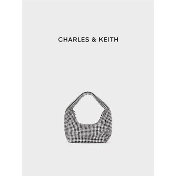 (免運)CHARLES&KEITH夏季女包CK2-41990002圣誕系列水鉆手提包滿鉆包