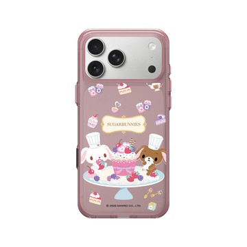 iPhone 17 Pro Max Clear (相機按鈕) 晶醺玫 - 三麗鷗-蜜糖邦尼 Sugarbunnies - 咖啡廳下午茶