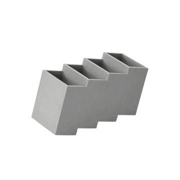 【日本霜山】斜取式階梯造型遙控器收納盒-3入-多色可選灰