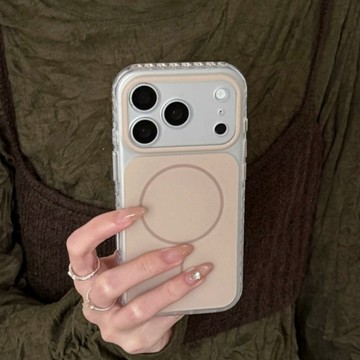 簡約膚感純色磁吸殼 iphone18promax手機殼17 16 15蘋果防摔保護殼 不撞款