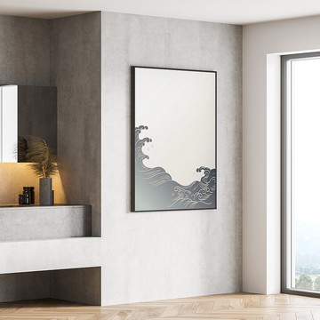 浮世繪 • 藍海 -日式掛畫/臥室/玄關/雅緻/辦公室/居酒屋擺設