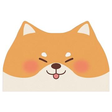 Mega 寵物可愛造型耐磨PVC防水餐墊  柴犬  1個