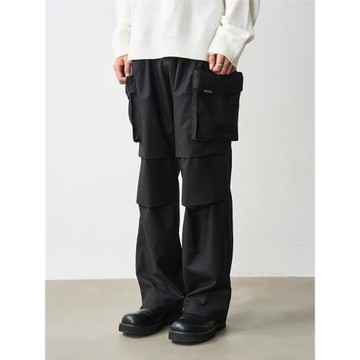 【侯雯元】harshandcruel cleanfit多口袋膝蓋打褶直筒休閑褲