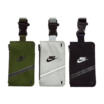 NIKE ID ZIP 識別證帶包 證件包 票卡夾 名片夾 證件夾 證件套 卡套 時尚 拉鍊口袋 安全扣 黑 軍綠 銀白