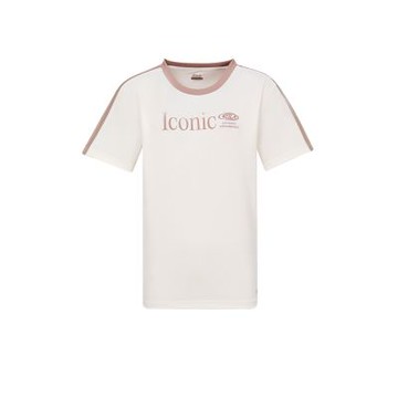 FILA 男吸濕排汗短袖圓領T恤-米白 1TEA-1302-IV