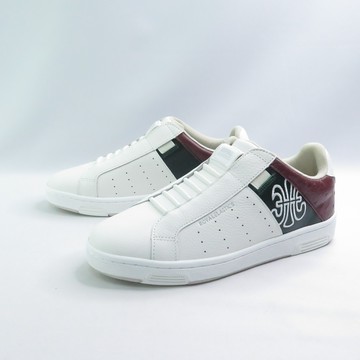 ROYAL ICON 01943041 男款 運動鞋 休閒鞋 無鞋帶 台灣製 白/墨綠酒紅 浮雕【iSport愛運動】