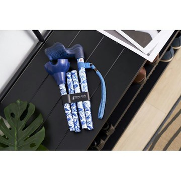 來而康 Merry Sticks 悅杖 醫療用手杖 (未滅菌) MS-804/705-959 自立式 人體工學手杖 藍色佩斯里 拐杖 手杖 MS804705959