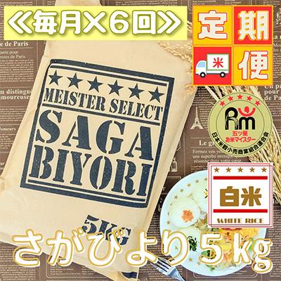 ふるさと納税 江北町 特A評価!『さがびより』白米5kg(江北町)全6回