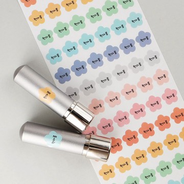 防水耐熱造型貼紙 彩色小花 🇰🇷韓國印製 防水姓名貼紙 小花形狀貼紙 HAWAHEE