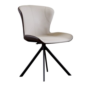 【多瓦娜】凱德旋轉皮餐椅-二色灰色