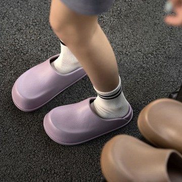 博肯包頭拖一腳蹬防油厚底時尚休閒半拖防水防滑廚師鞋女靜音 包頭拖鞋 birkenstock 包頭防水拖鞋 勃肯鞋女