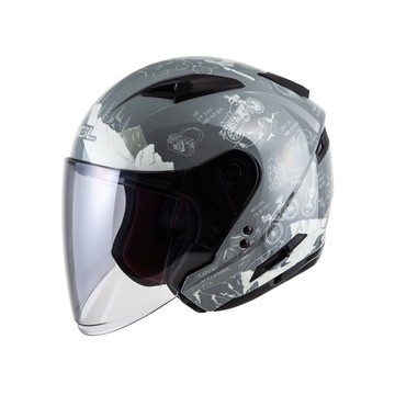 SOL 安全帽 SO-7E SO7E 探險者 灰銀 內藏墨鏡 雙D扣 雙層鏡 3/4罩 安全帽 半罩《比帽王》