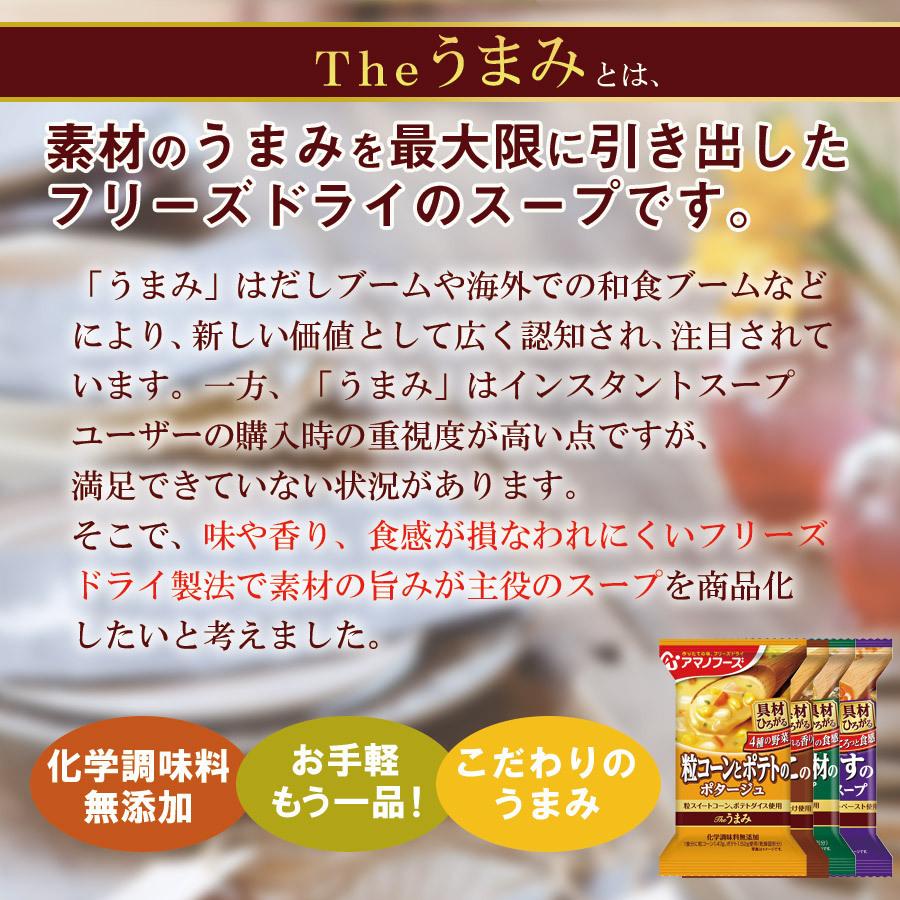 フリーぞドライ Theうまみ 具材広がるスープ 詰め合わせ 4種40食セット アマノフーズ