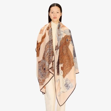 INOUI EDITIONS TOUTOU 羊毛圍巾100 - 米色