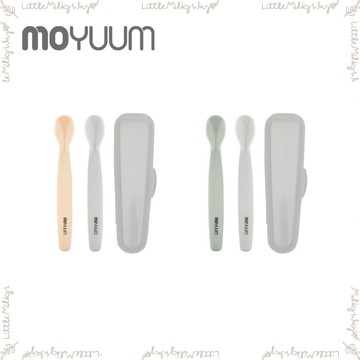 【LMW親子選品】🌿韓國 MOYUUM - 白金矽膠兒童湯匙(2入/組)🌿多色可選 兒童餐具 輔食湯匙 副食品湯匙 白金