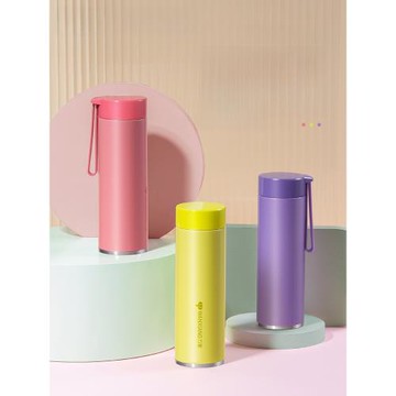 萬象保溫杯不銹鋼水杯女帶提環便攜簡約小巧時尚個性戶外隨手杯子