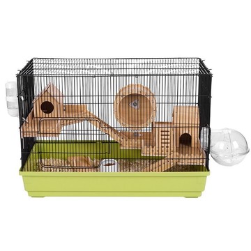 📣熱銷免運✨原木倉鼠籠兩層60大基礎籠金絲熊窩大碼倉鼠籠別墅跑輪通用 鼠籠 小寵籠 倉鼠飼養箱 倉鼠飼養箱