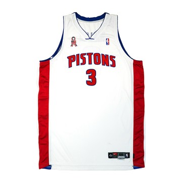 2001-02 賽季 BEN WALLACE 底特律活塞隊簽名比賽實穿主場球衣（MEARS A5 / JSA 認證）