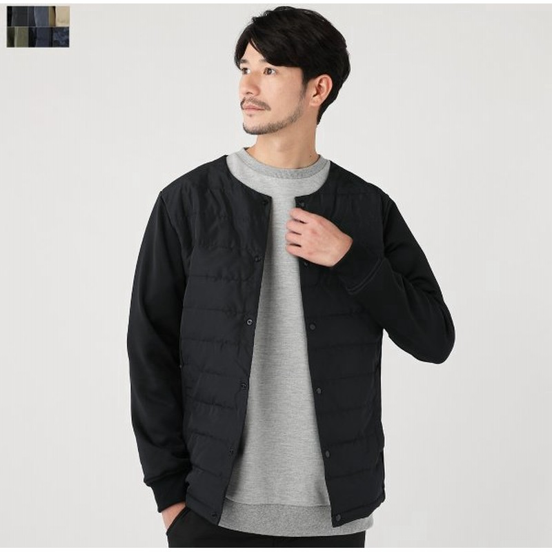 セットアップ対応 ジャケット インナーダウン ダウン ブルゾン メンズ 秋 冬 秋服 冬服 ノーカラー フェザー ボア 軽量 暖かい 長袖 M L 通販 Lineポイント最大0 5 Get Lineショッピング