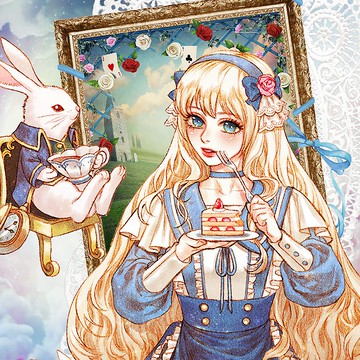 愛麗絲夢遊仙境 (坐姿款) 透明貼紙 (8色)