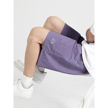 冰絲速干運動短褲男夏季戶外梭織多巴胺沙灘透氣防曬休閑五分褲子