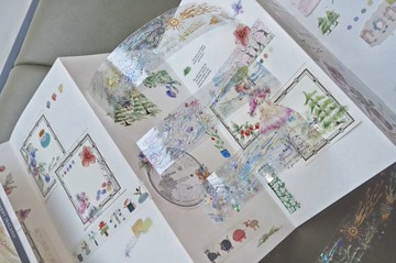 流光集 きらきら流れ星と花火 PET 和紙膠帶 (kiss-cut)