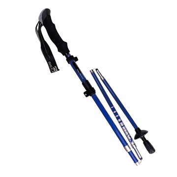 NECASIL 碳纖維 可折疊式登山杖  107~127cm  藍色  1支