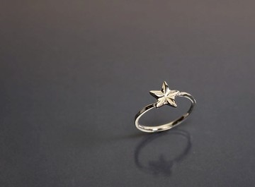 鏡射系列-星星設計925銀戒