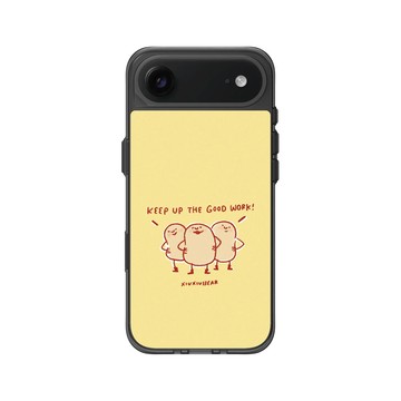 iPhone Air Clear (相機按鈕) 酷墨灰 - 咻咻熊 XiuXiubear - keep up the good work