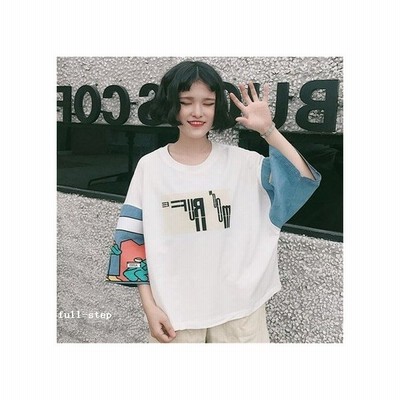 個性的プリントtシャツ 韓国ファッション 新作ファッション 通販 Lineポイント最大get Lineショッピング