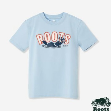 Roots 大童 SUNNY SKY 短袖上衣（淡天藍）