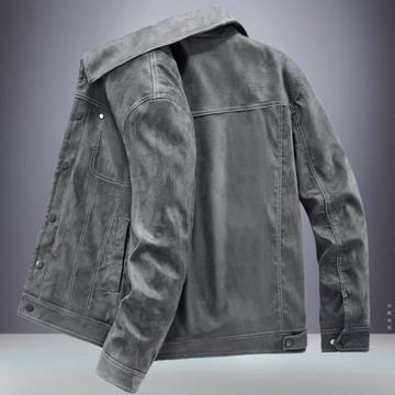 復古外套男春秋季新款青年工裝大碼寬松上衣服薄款潮流麂皮絨夾克