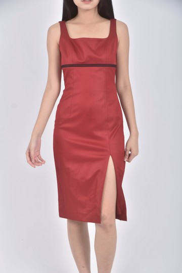 (S) her him質感無袖紅色洋裝