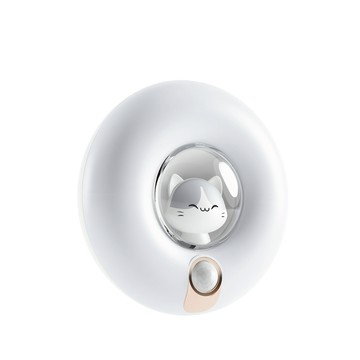 【Intopic】GW-SL-002 充電式 微笑灰喵 感應 小夜燈