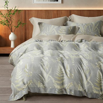 LoveCity 寢城之戀 60支100%純正天絲 兩用被床包4件組  薄床包 + 兩用被 + 薄枕套 2個  Queen Size  青禾琉璃綠